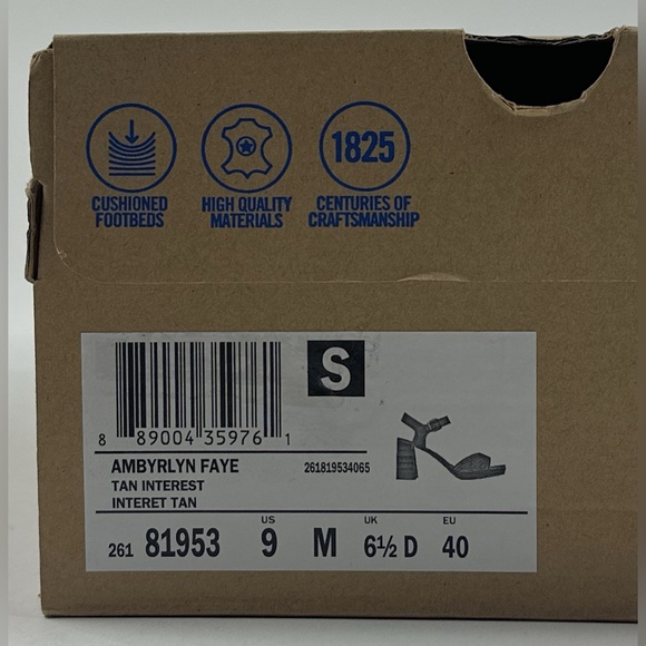 Clarks Ambylyn Faye Brown Tan Leather Womens Block Heel Sandals 26181953 - Picture 10 of 11